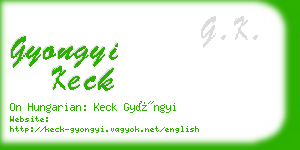 gyongyi keck business card